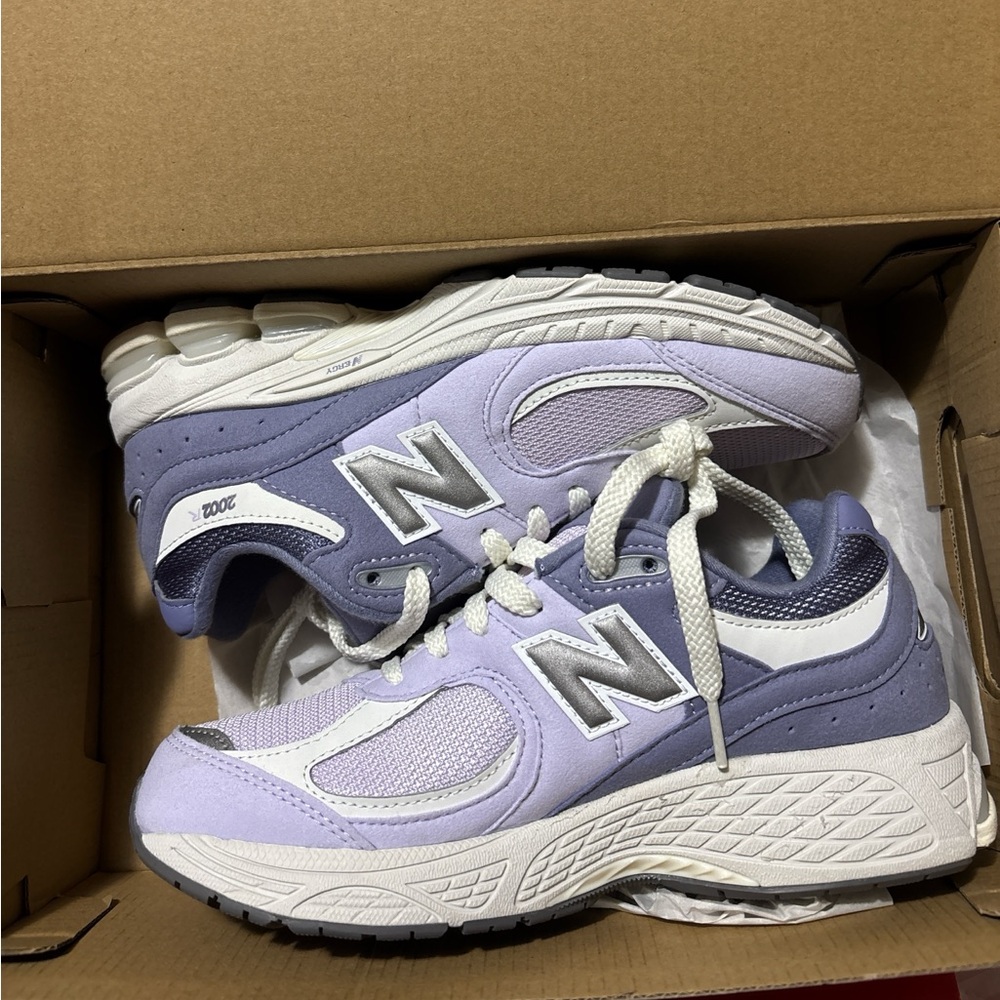 New Balance Women's Purple and White Sneakers